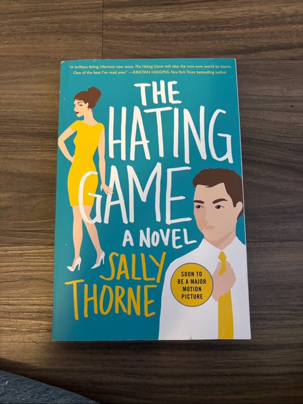 The Hating Game Novel by - Teal & Yellow Paperback